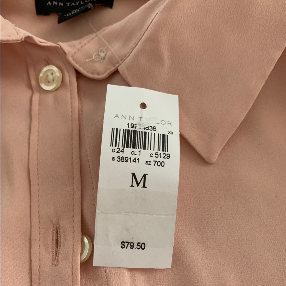 Ann Taylor Brand NWT Blush Long Sleeve Size Med - Picture 7 of 8